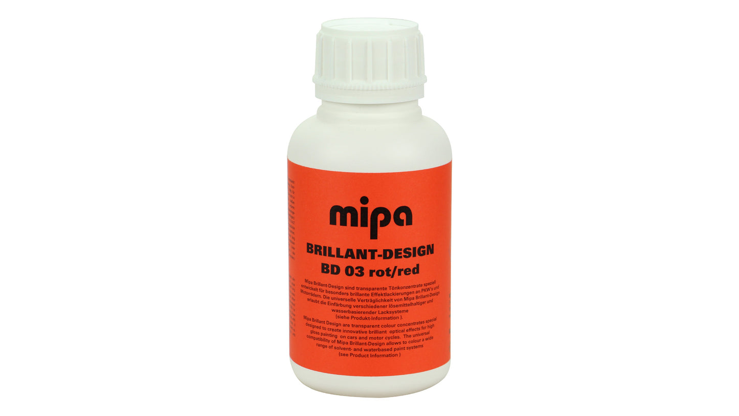 Mipa WBS Brillant-Design Effektlack Gelb, Rot oder Blau (500ml)