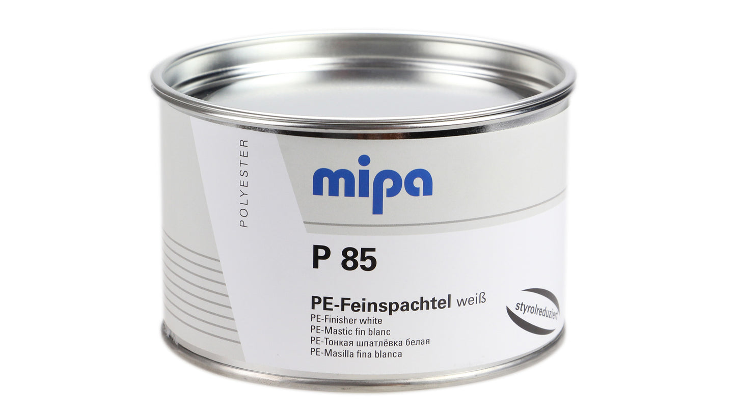 Mipa P 85 styrolreduziert (1kg oder 250g) - PE-Feinspachtel hochweiss inkl. Härter