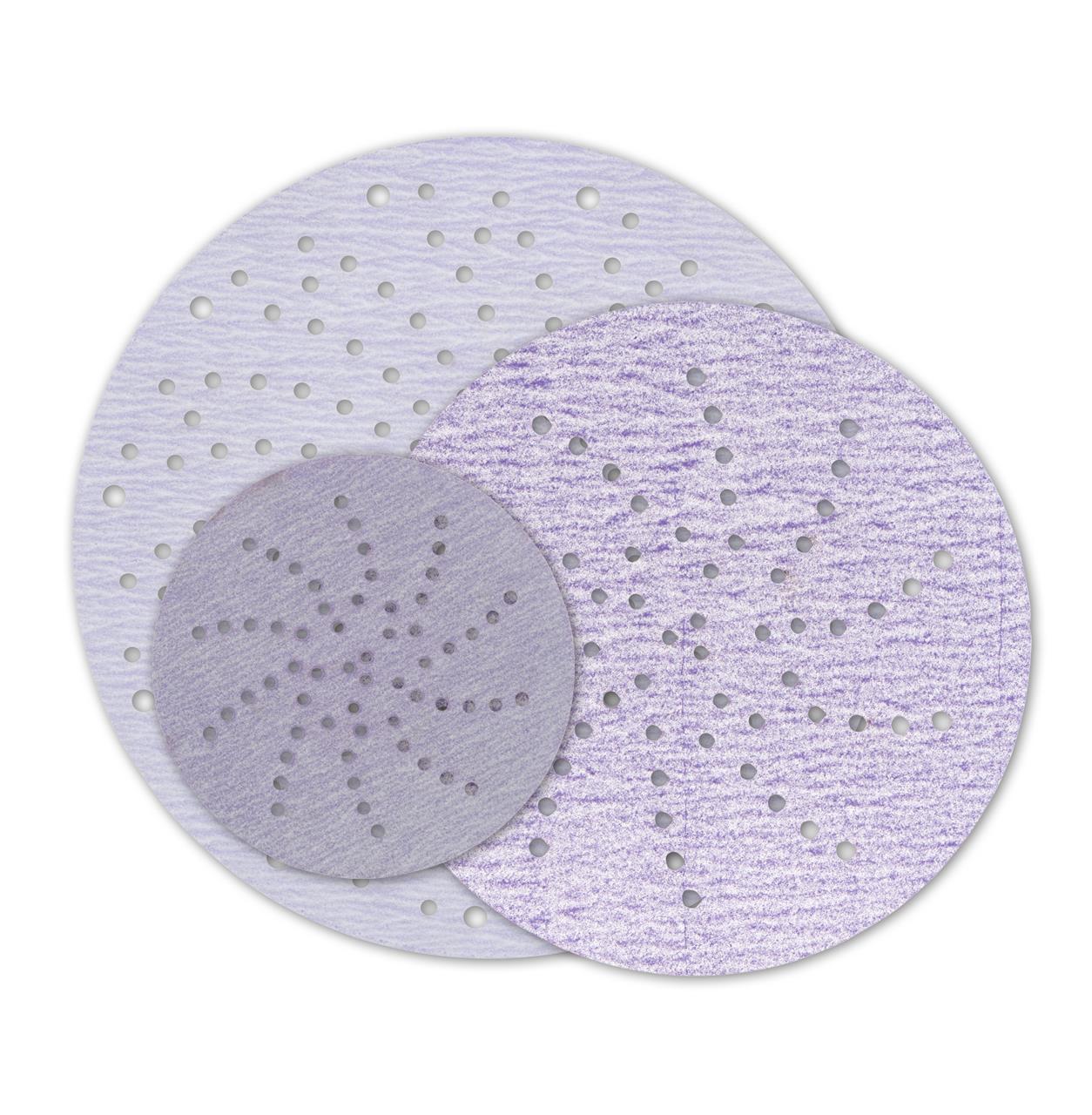 3M Hookit Purple Premium Schleifscheibe 334U 125 mm Multihole P500 (100 Stk)