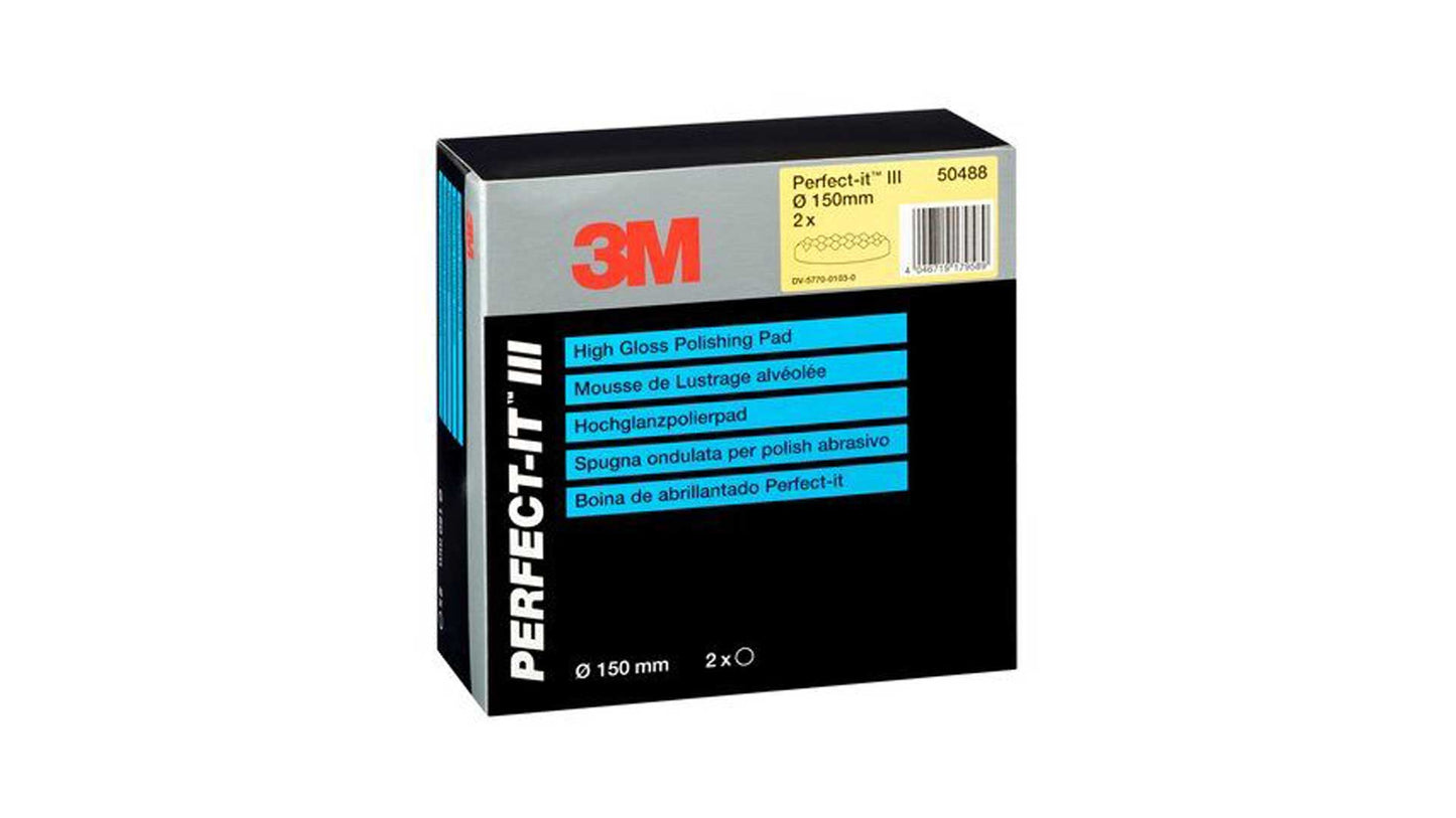 3M Polierschwamm gelb gewaffelt in 75mm oder 150mm Perfect-It III (2-4 Stk)