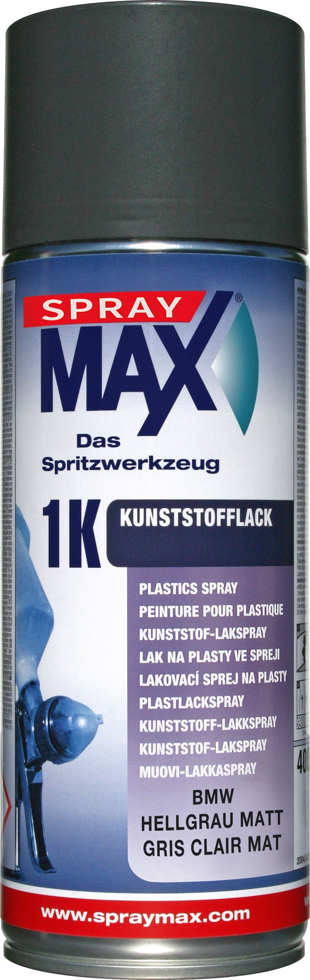 SprayMax Kunststofflack BMW in Dunkelgrau matt und Hellgrau matt (400 ml)