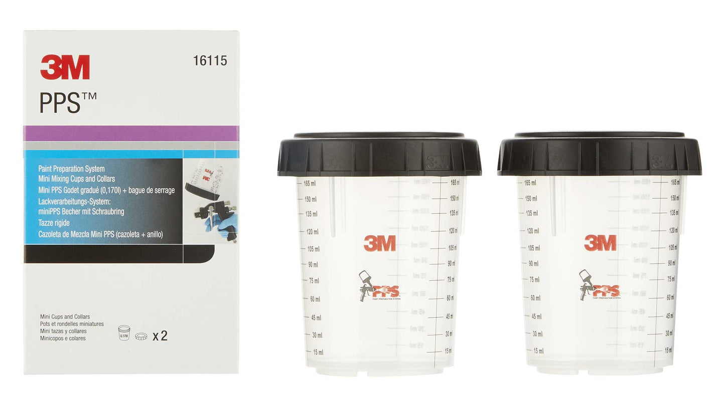 3M 16115 mini PPS Außenbecher mit Schraubring (2 Stk)