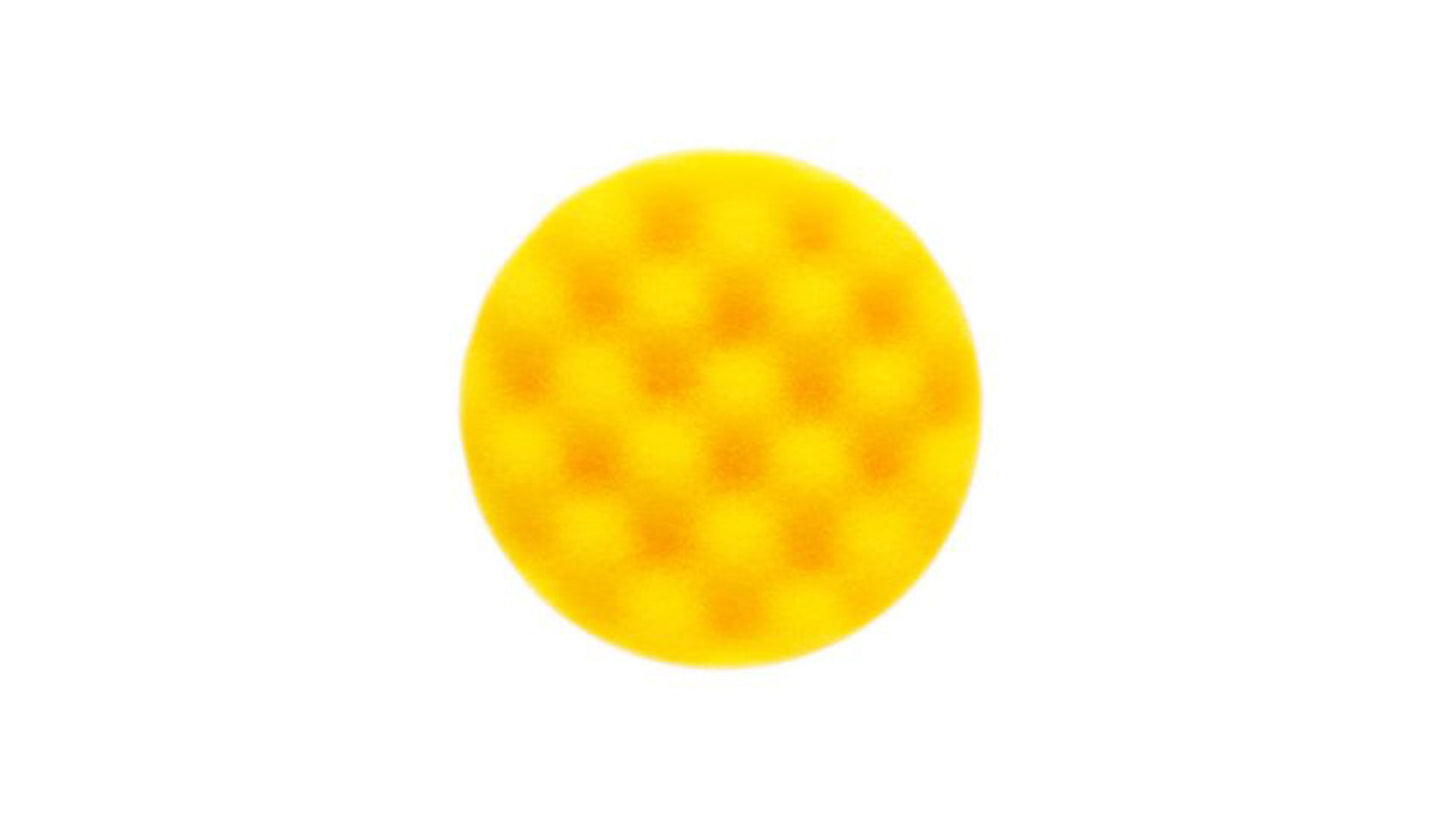 Mirka Golden Finish Pad 1 Polierpad Ø 77 mm Gelbes gewaffeltes Schaumfstoffpad (2er Pack)