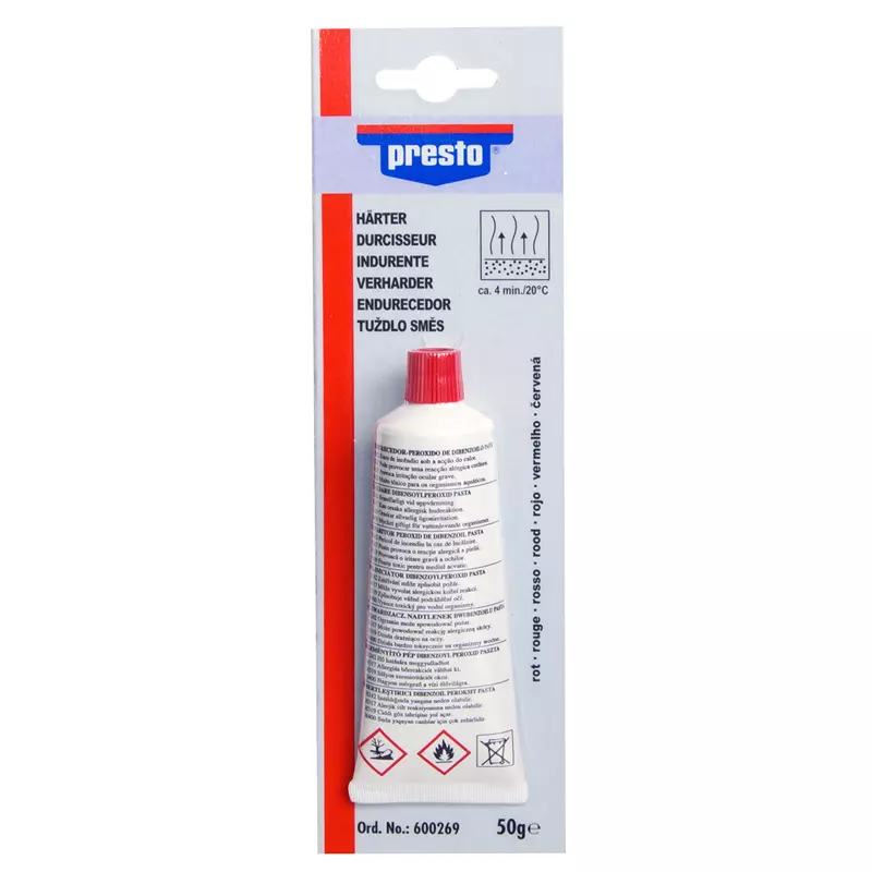 presto Härter rot geblendet für Spachtel (25g oder 50g)