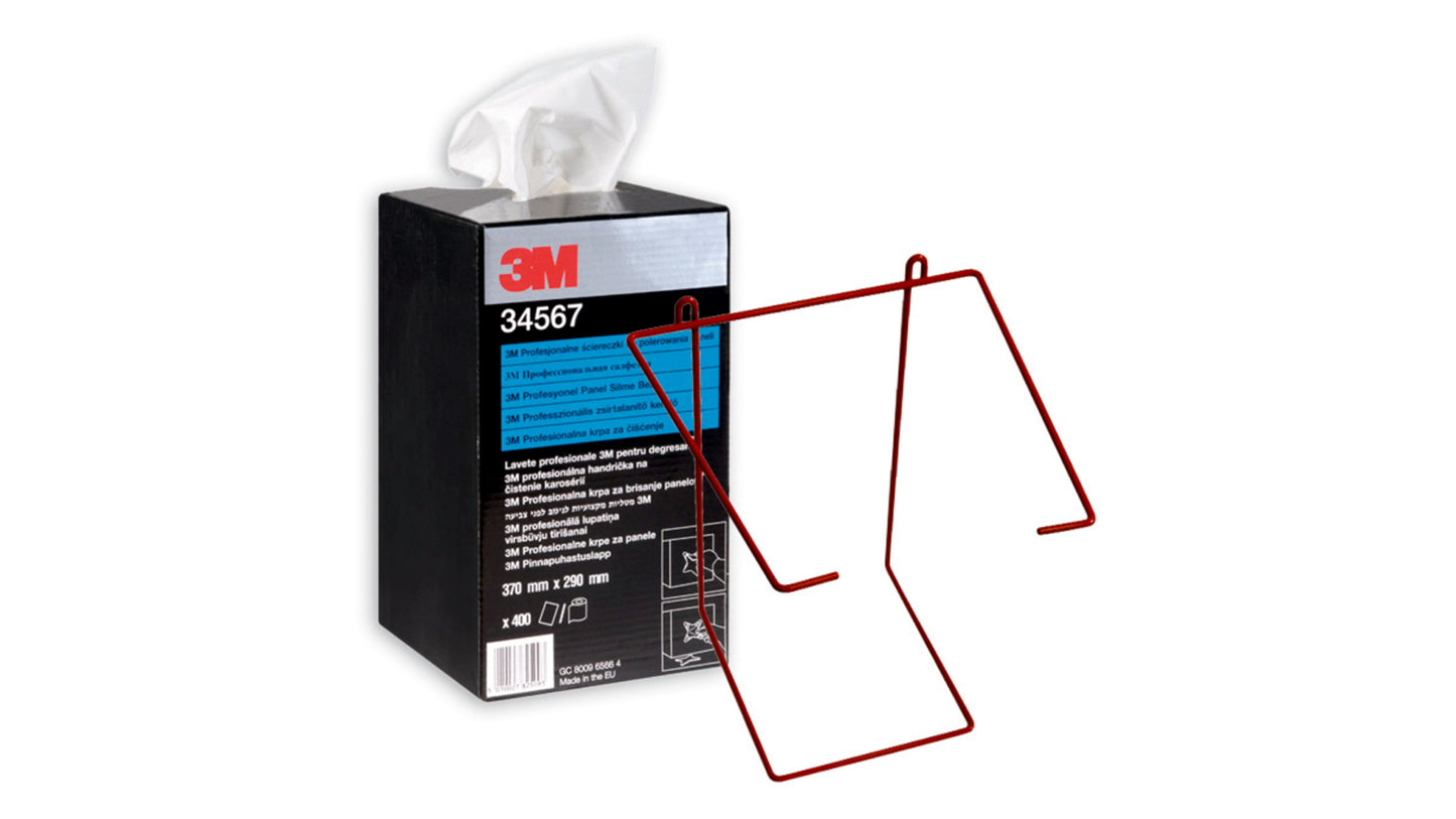 3M Einweg-Karosserie-Reinigungstücher weiß 29 mm x 370mm (Karton 400 St.)