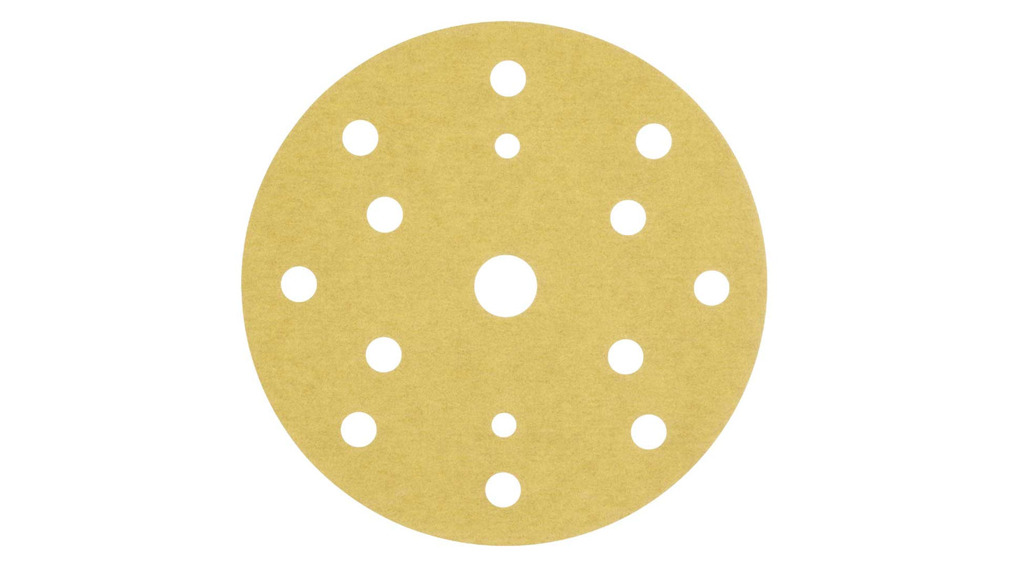 3M 255P Hookit Gold Schleifscheiben Ø150mm P80–P600 15-fach gelocht (100 Stück)