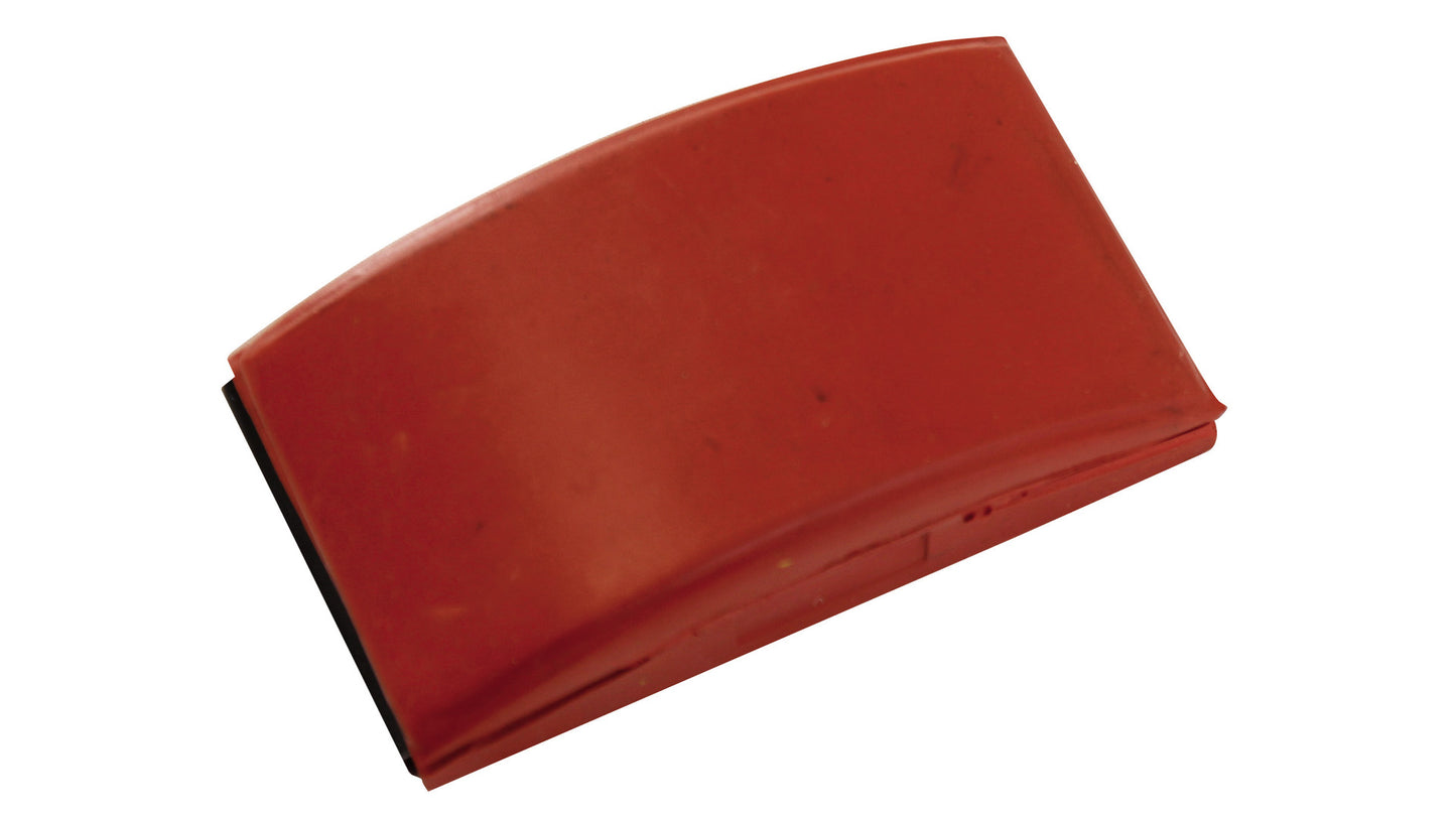 Mirka Handblock ohne Absaugung 70 x 125 x 30 mm für 1/4 Bögen, mit Klemmvorrichtung, Kautschuk Ohne ungelocht (1Stk)