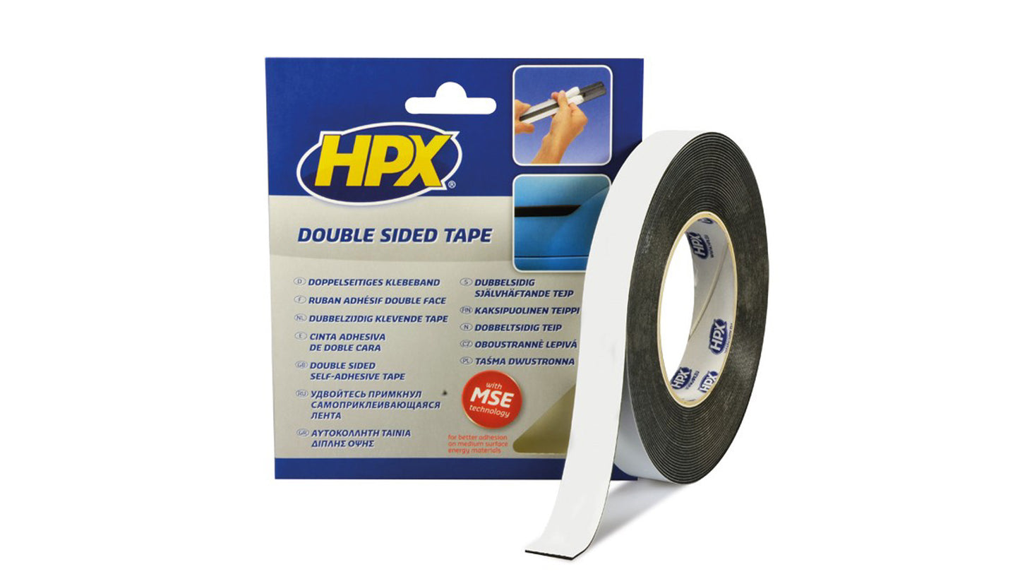 Presto HPX Montageband doppelseitig schwarz in 4 Breiten (10m Rolle)