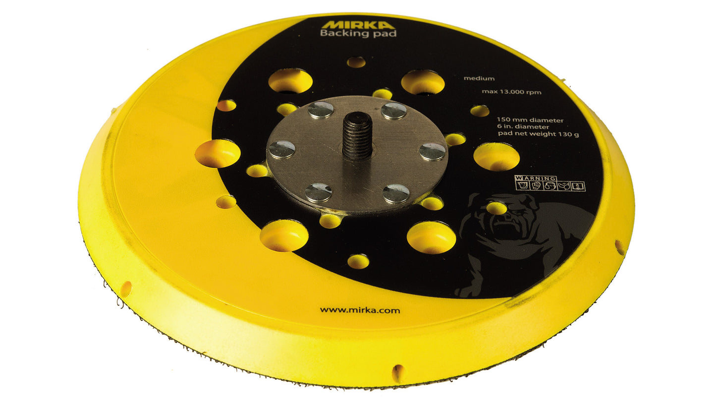 Mirka MIRKA Grip-Teller Ø 150 mm 5/16“ Gewinde, geeignet für 6-Loch, 6+1-Loch, 15-Loch, Abranet Grip 48-Loch (1Stk)