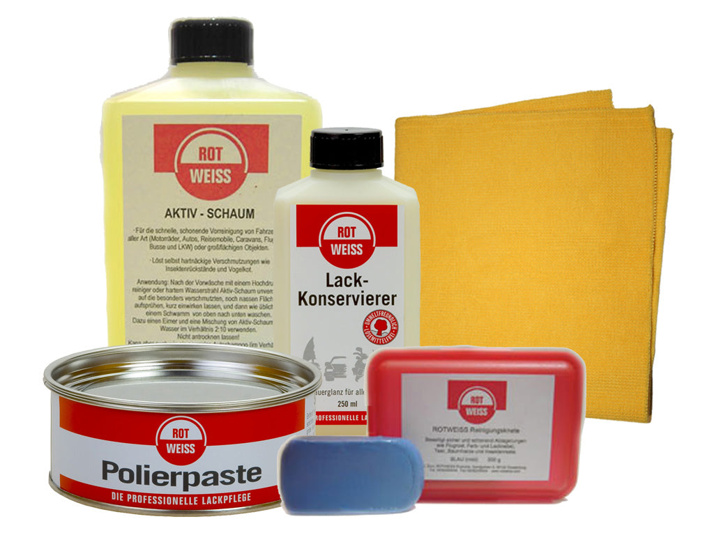 profiautolacke Reinigungs- & Polierpflege Starter-Set (5 Produkte)