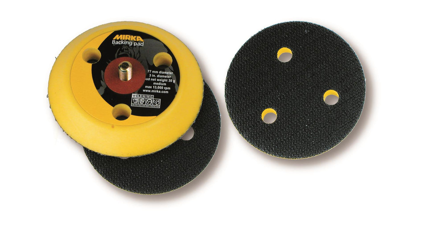 Mirka medium Abranet Grip-Teller (PU) Ø 77 mm 1/4“ Gewinde, inkl. Schutzauflage Grip 6-Loch (1Stk)