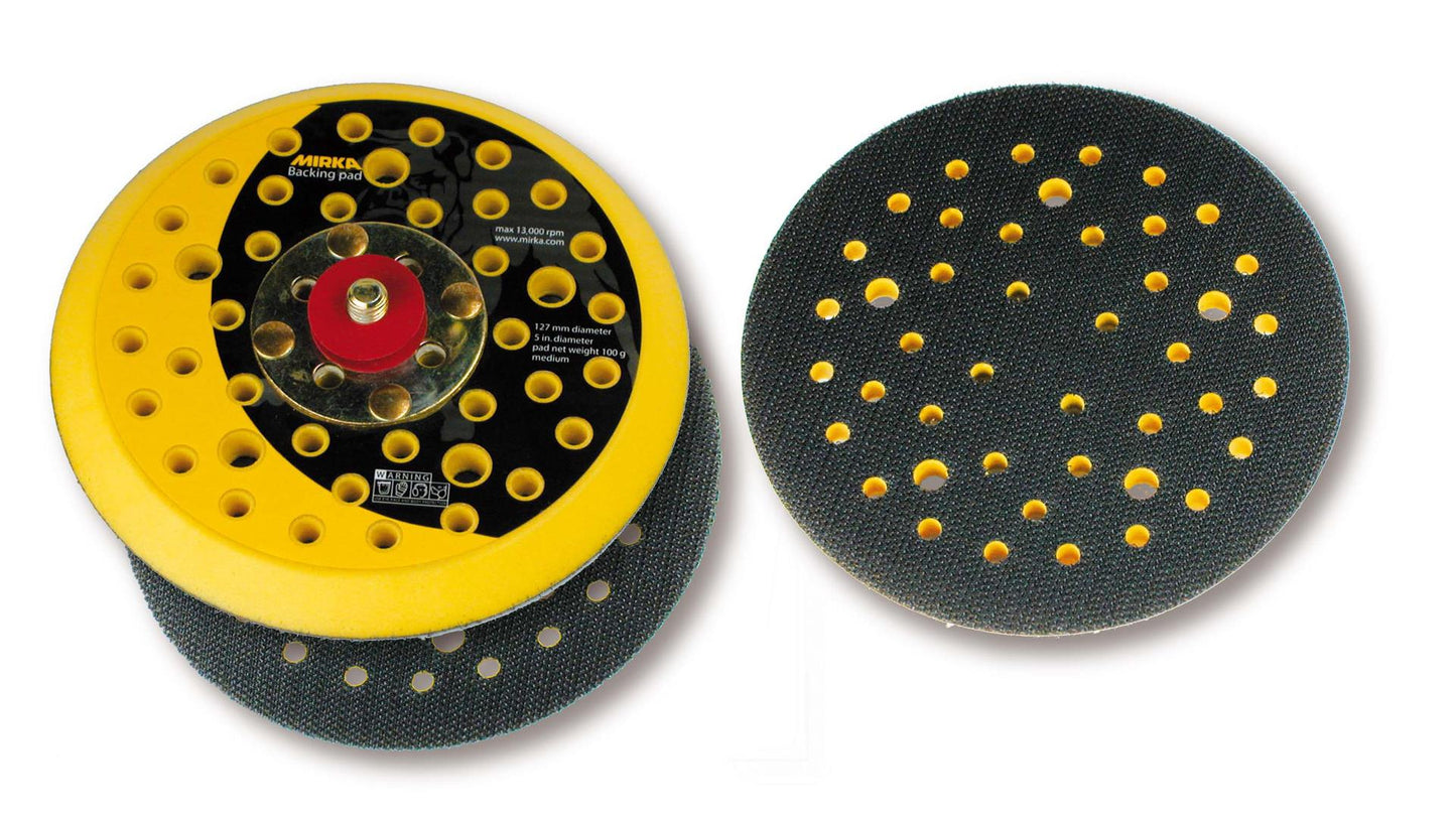 Mirka medium Abranet Grip-Teller (PU) Ø 125 mm 5/16“ Gewinde, inkl. Schutzauflage Grip 44-Loch (1Stk)
