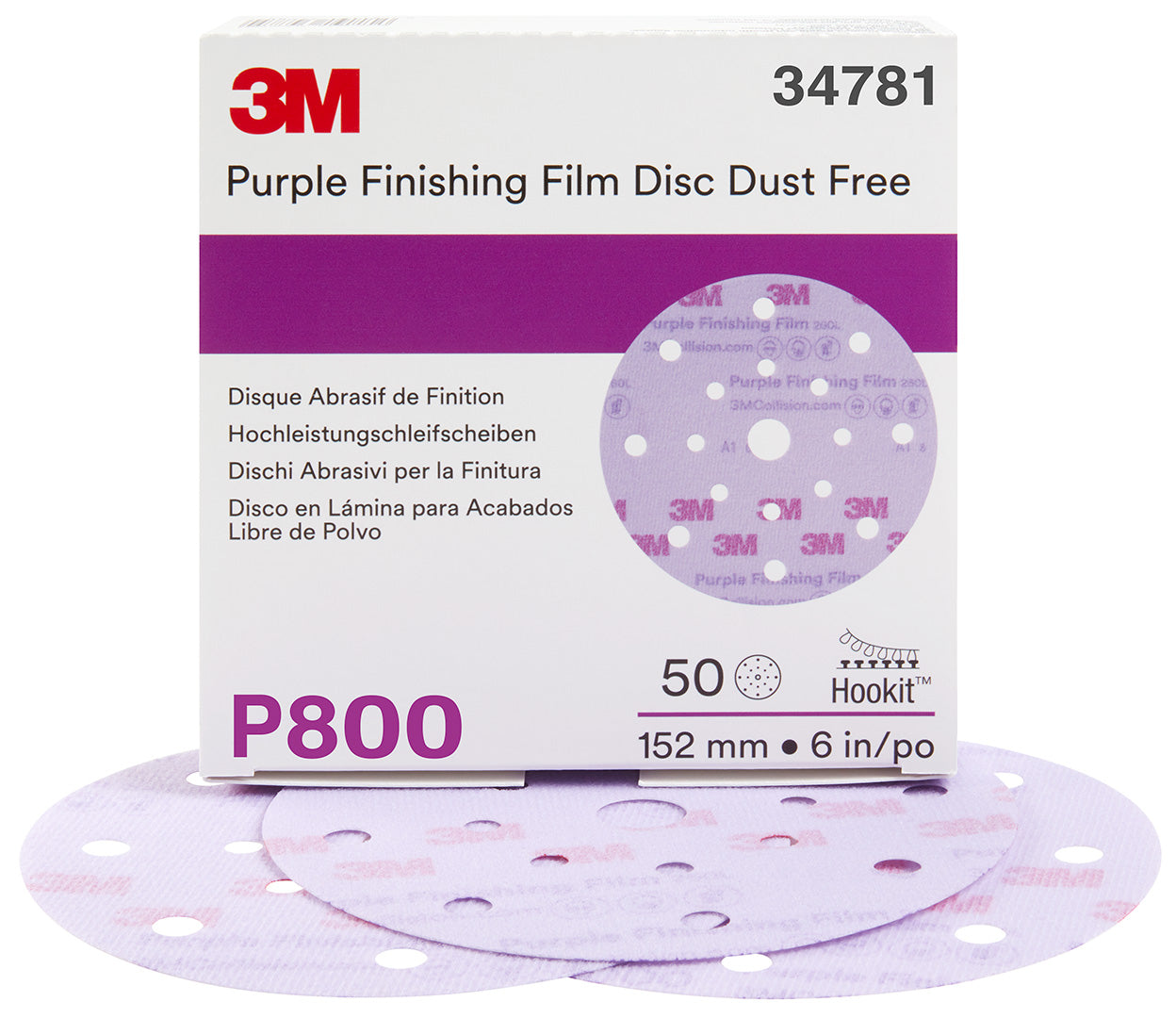 3M Hookit Purple Schleifscheibe 260L+ (50 Stk)