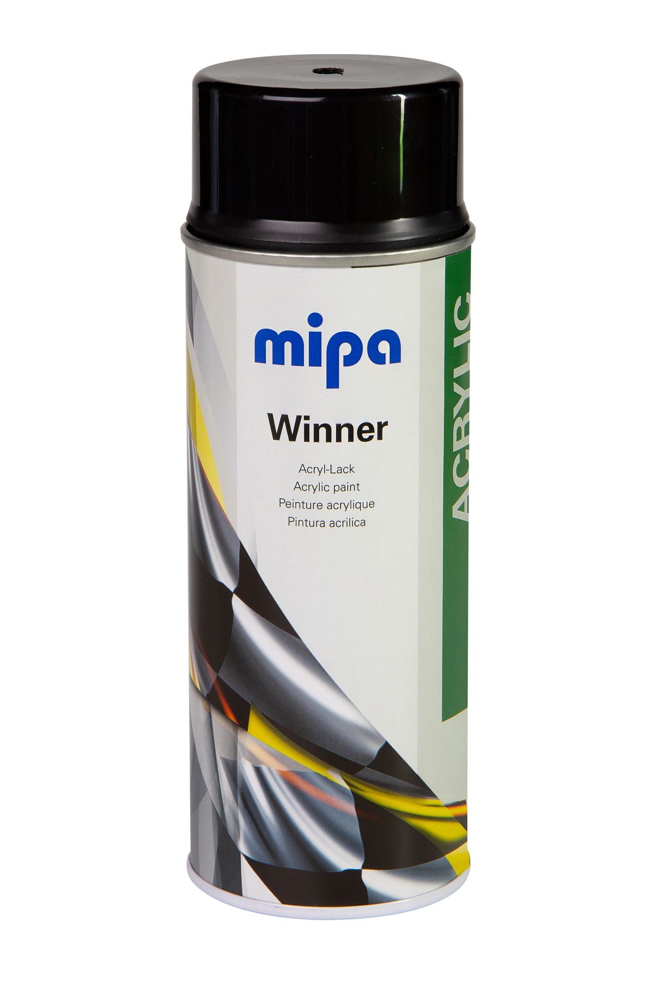 Mipa Winner Spray Acryl-Lack in Schwarz und Weiß, Glänzend Seidenglänzend und Matt (400ml)