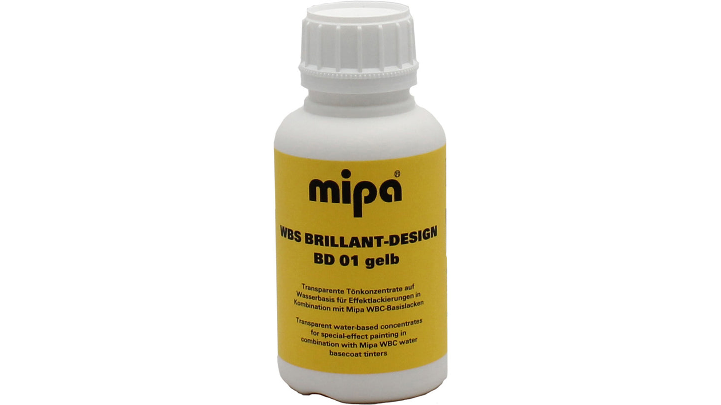 Mipa WBS Brillant-Design Effektlack Gelb, Rot oder Blau (500ml)