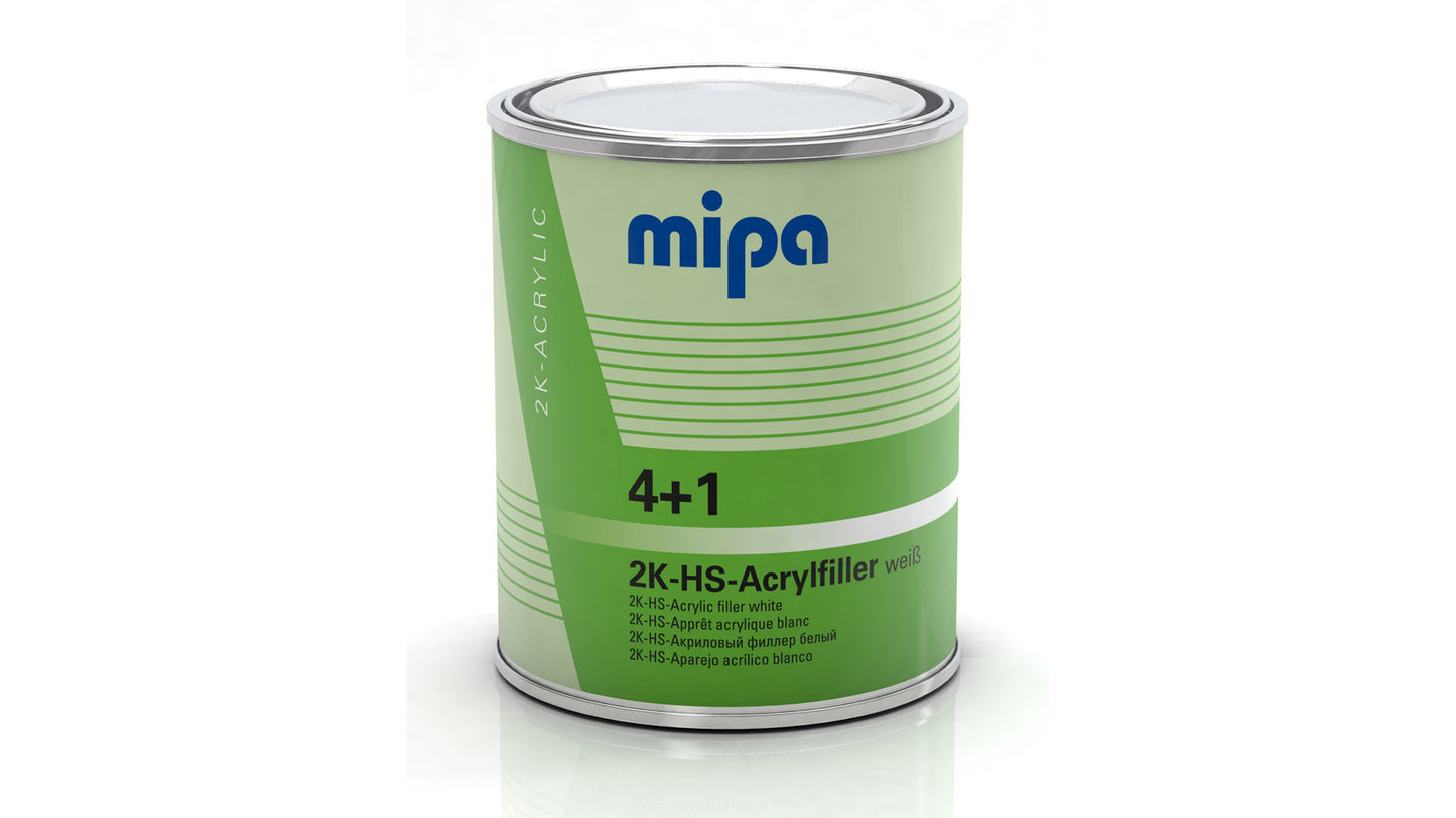 Mipa 4+1 Acrylfiller HS in Hellgrau, Dunkelgrau, Schwarz oder Weiß in verschiedenen Größen