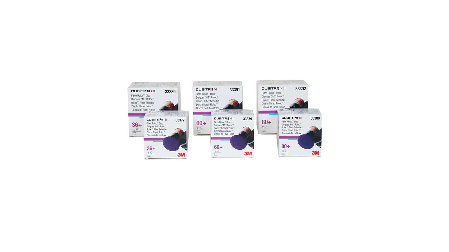 3M Cubitron II Roloc Schleifscheiben Ø50/75/115mm 36+, 60+, 80+ (15 Stk)