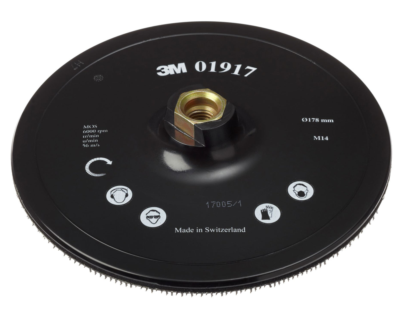 3M 01917 Haftstützteller DH-AC ohne Zentrierung Ø178 mm M14-Aufnahme