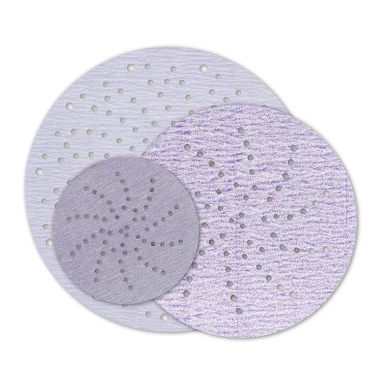 3M Hookit Purple Premium Schleifscheibe 334U 125 mm Multihole P500 (100 Stk)
