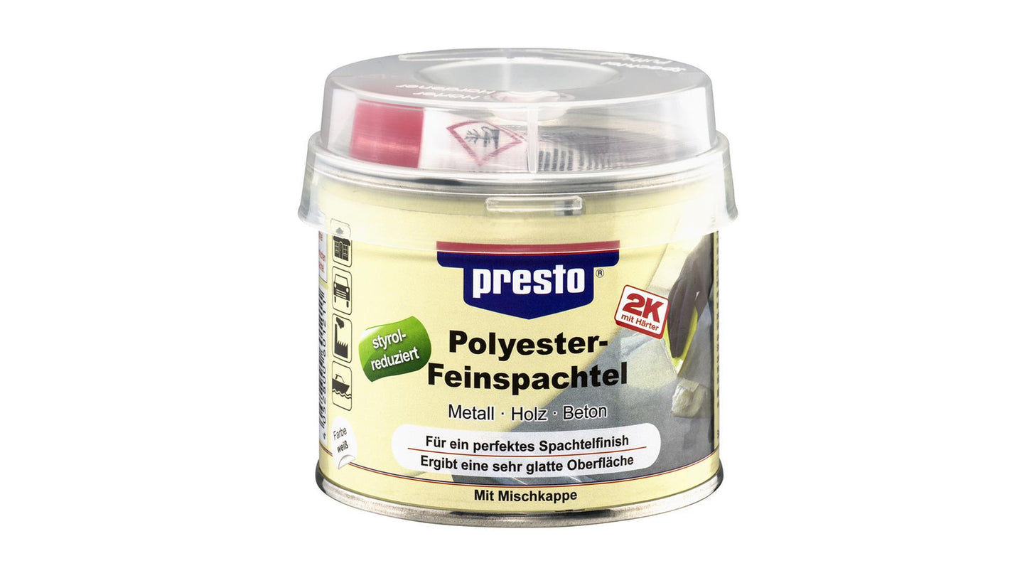 presto Polyester Feinspachtel styrolreduziert (250g, 500g, 1000g)