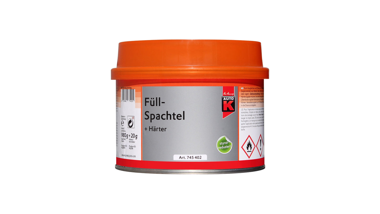 Auto-K Füllspachtel 250g, 1kg oder 2kg (ohne Härter)