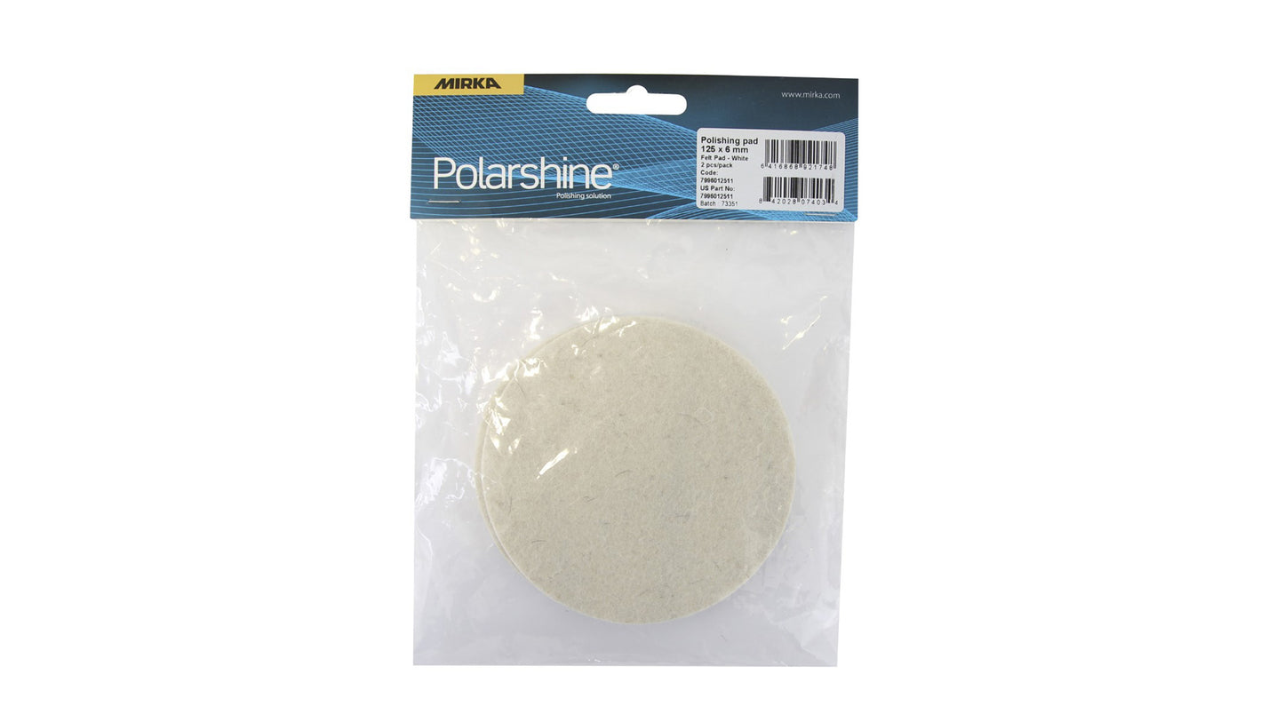 Mirka Polarshine Filz-Pad Ø 77 mm oder 125 mm (2er-Set)