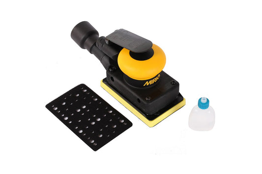 Mirka Zentralabsaugung Druckluft-Schwingschleifer 81 x 133 mm 3,0 mm Hub, inkl. Schutzauflage, Innensechskantschlüssel, Nippel + Adapter-Set Grip 54-Loch (1Stk)