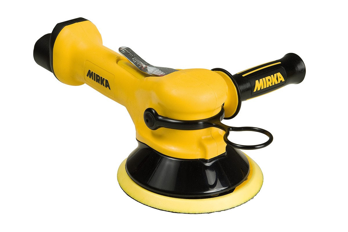 Mirka Druckluft-Zweihandexzenter Ø 150 mm, 5 oder 10 mm Hub, Zentralabsaugung