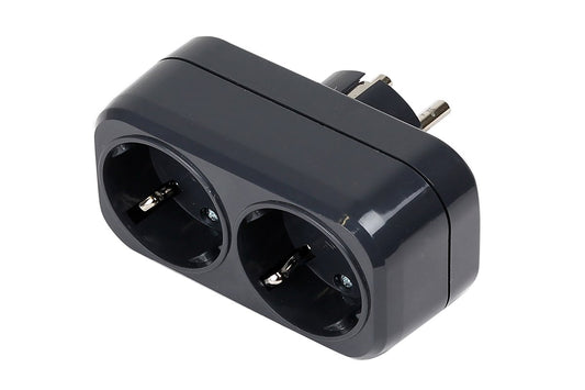 Mirka 2er elektr. Adapter 230V EU, schwarz (1Stk)
