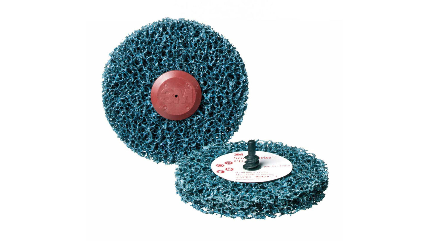 3M Scotch-Brite Grobreinigungsscheibe GP blau soft 100mm oder 150mm mit Roloc