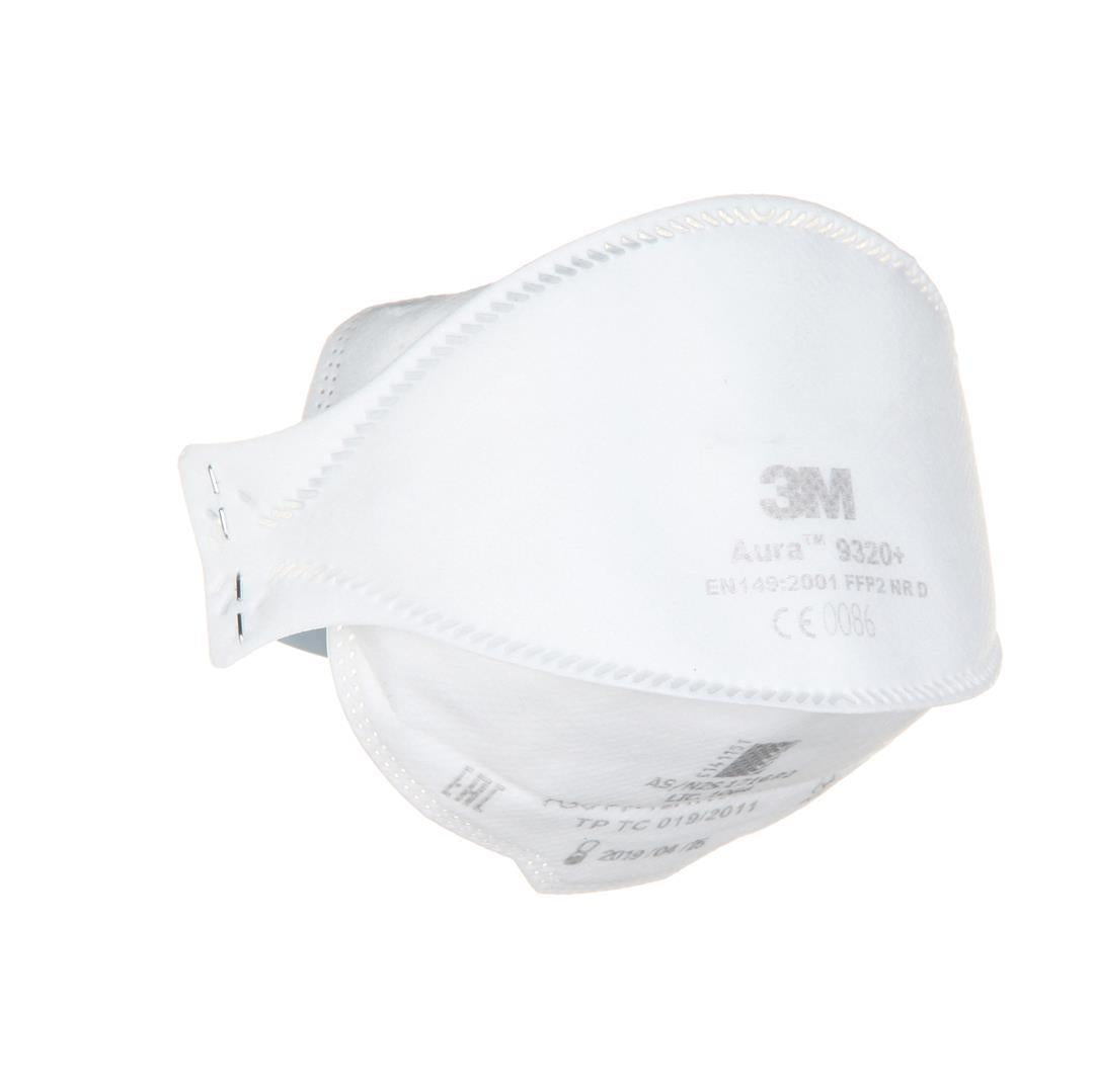 3M Atemschutzmaske Aura 9320+ FFP2 ohne Ventil (Einzel oder Karton mit 20 Stk)