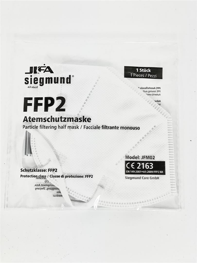 Atemschutzmaske FFP2 ohne Ventil JIFA einzeln verpackt (1 Stück)