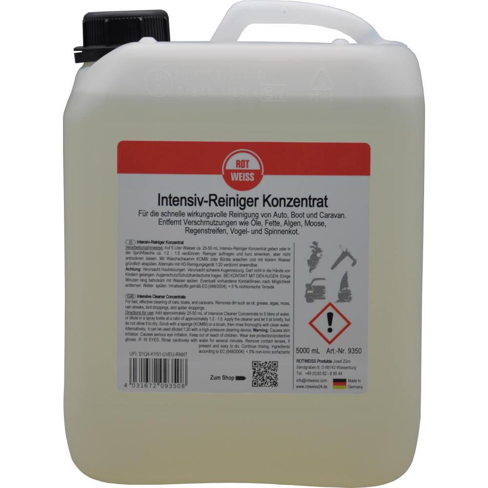 ROTWEISS Intensiv-Reiniger Konzentrat (500ml, 1L oder 5L)