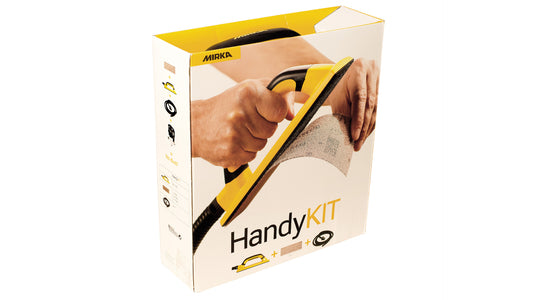 Mirka Handblock Kit mit Absaugschlauch und Abranet 80 x 230 mm Kunststoff, mit Luftregulierung Grip 55-Loch (1Stk)