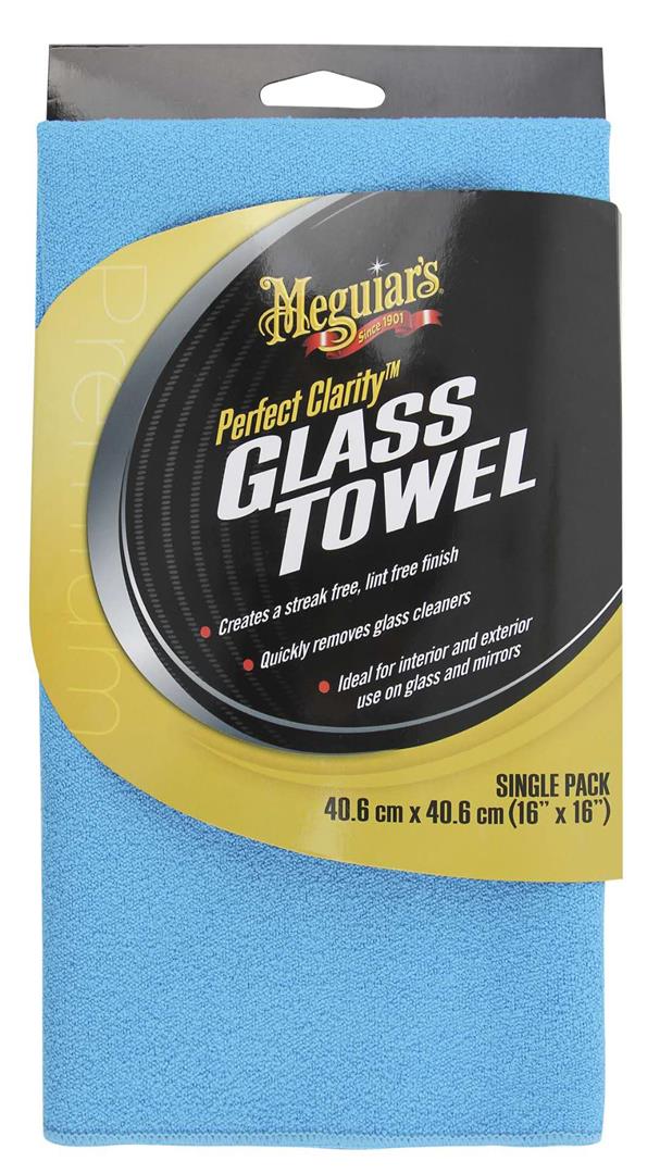 Meguiar's X190301 Perfect Clarity Glass Towel Glasreinigungstuch (40x40cm, 1Stk.)