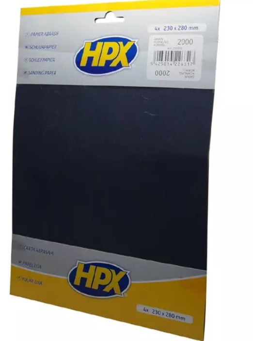 DupliColor HPX-Schleifpapier von Körnung 80 bis 2000 (4 Stk)