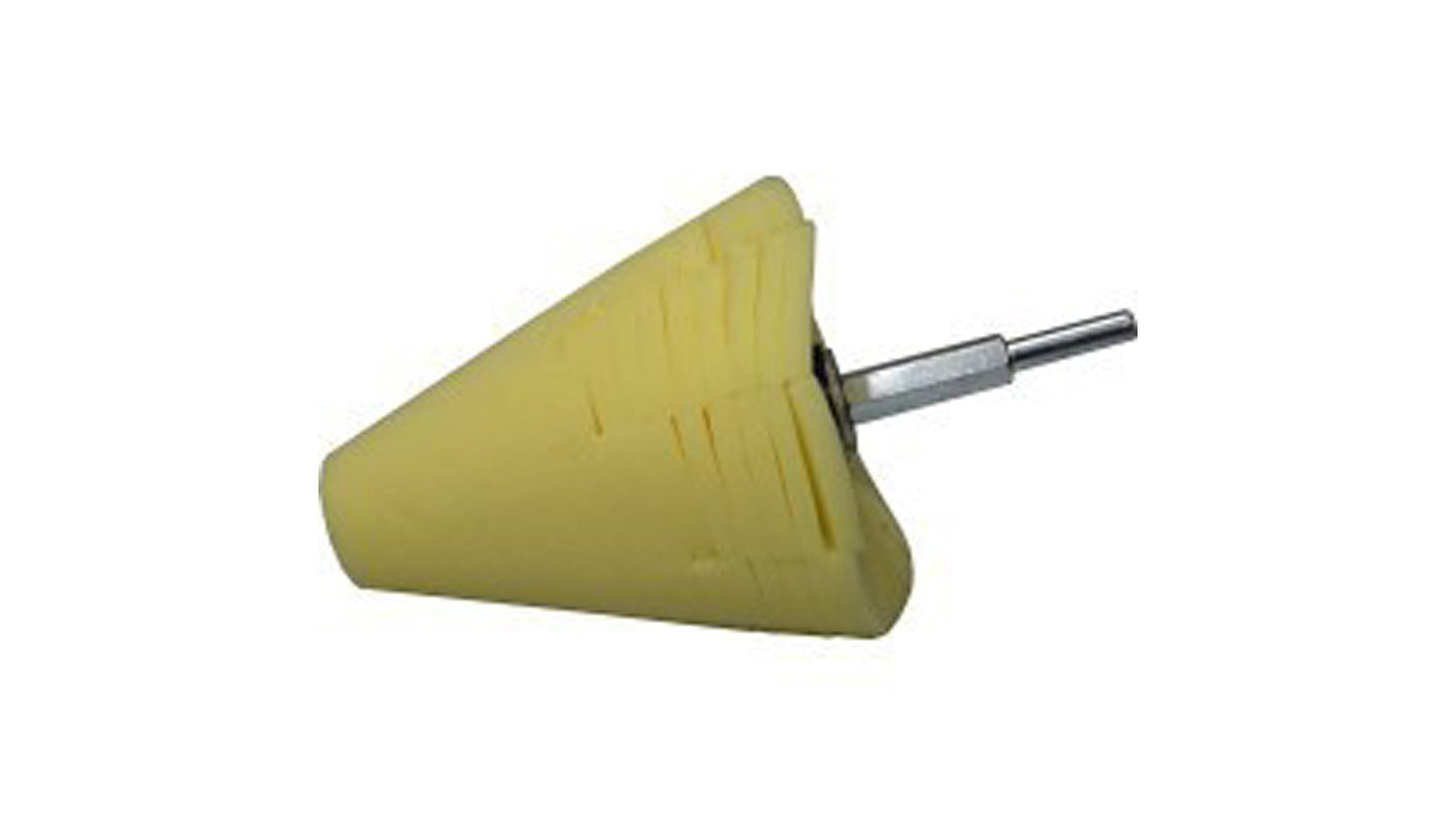 ROTWEISS Polierkegel mittelhart gelb Ø 80mm oder 100mm (1 Stk)