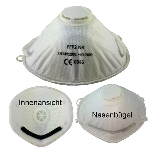 Atemschutzmaske FFP2 Mundschutz Atemmaske Schutzmaske mit Ventil (1 Stk)