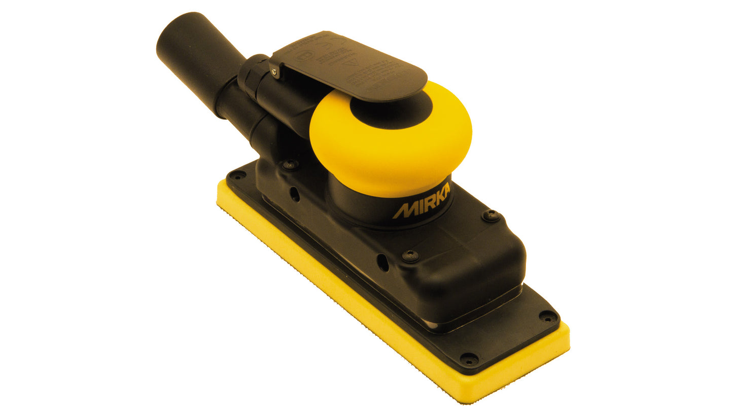 Mirka Zentralabsaugung Druckluft-Schwingschleifer 70 x 198 mm 3,0 mm Hub, inkl. Schutzauflage, Innensechskantschlüssel, Nippel + Adapter-Set Grip 56-Loch (1Stk)