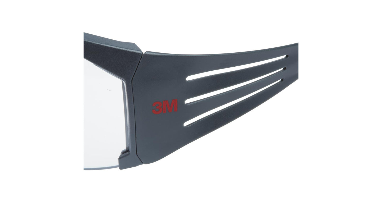 3M SecureFit Schutzbrille grauer Rahmen robuste Antikratz-Beschichtung (1 Stk)