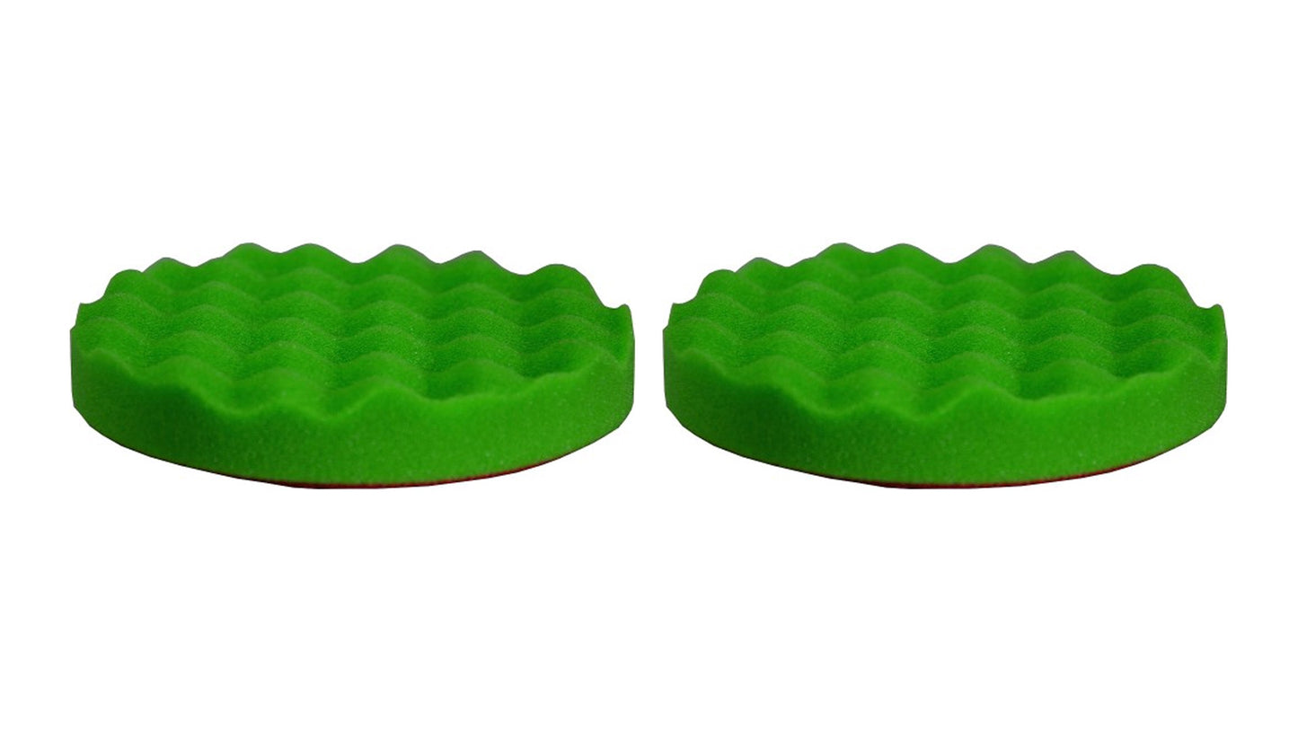 ROTWEISS Polierscheibe grün, mittel, gewaffelt 132mm & 155mm x 25mm