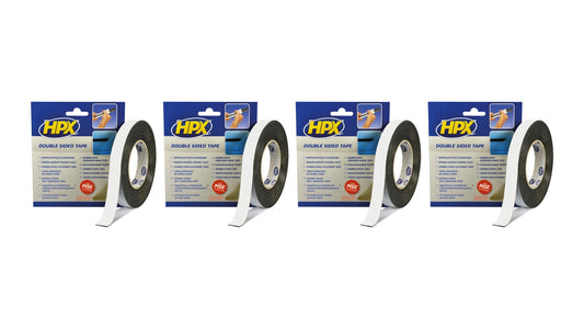 Presto HPX Montageband doppelseitig schwarz in 4 Breiten (10m Rolle)