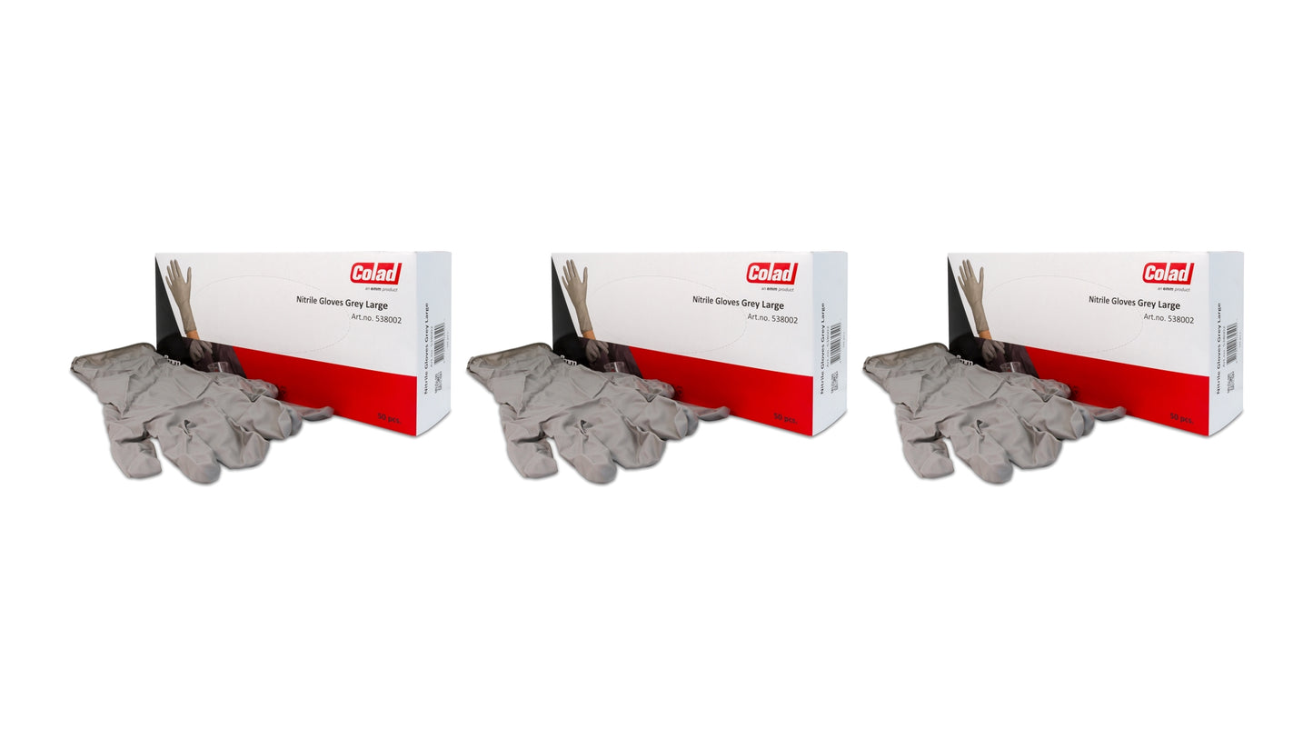 EMM Colad Einweg Nitrilhandschuhe Grau in M, L, XL oder XXL (50 Stück)