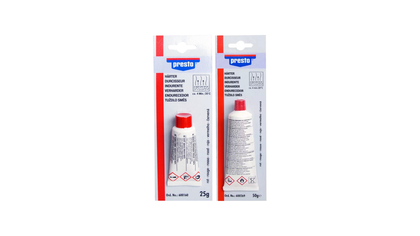 presto Härter rot geblendet für Spachtel (25g oder 50g)