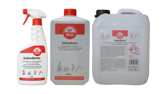 ROTWEISS Kalkentferner Sprühflasche und Nachfüllpack (500ml, 1000ml oder 5000ml)