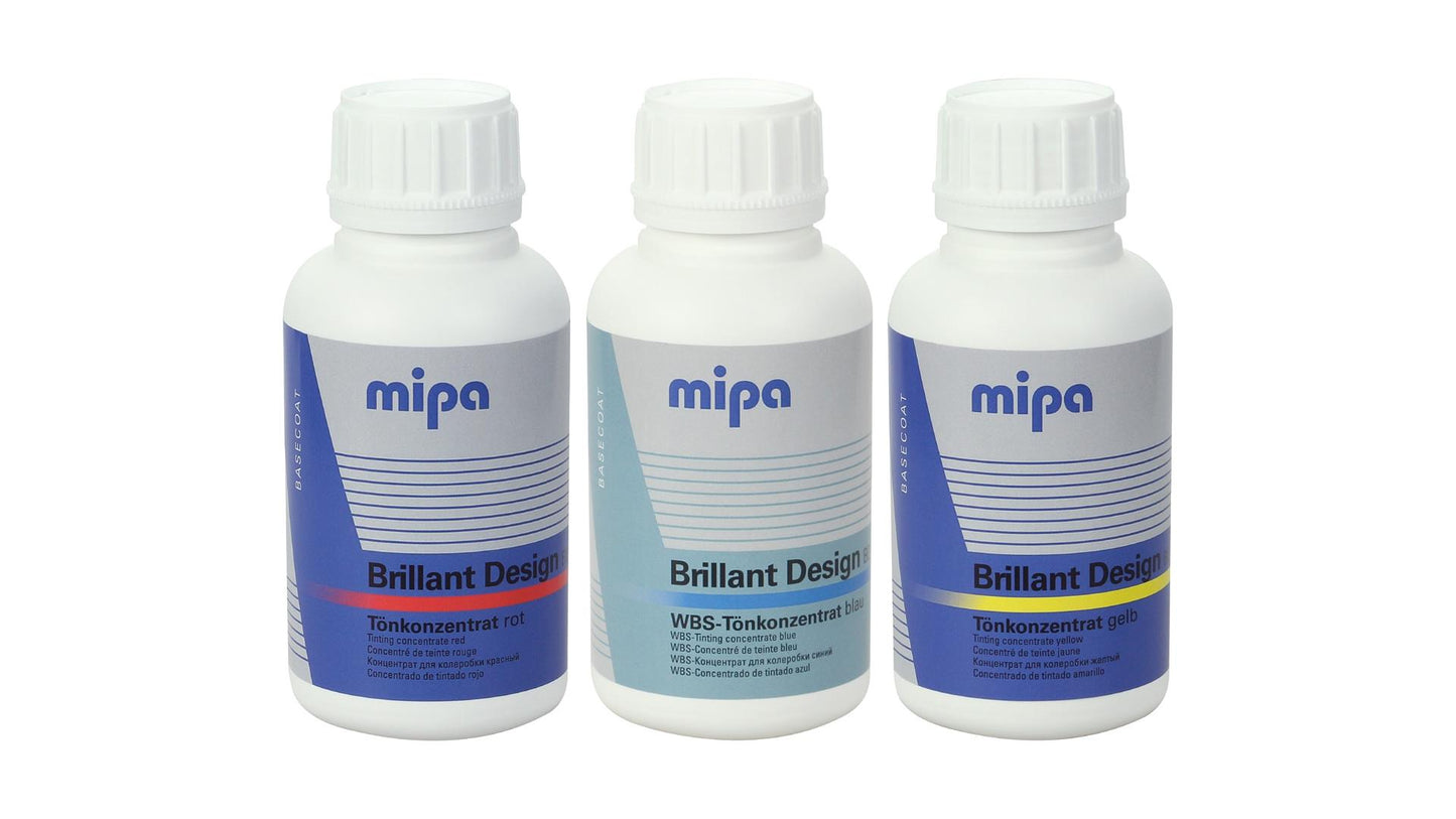 Mipa Brillant-Design Tönkonzentrate Rot Blau Gelb (500ml)