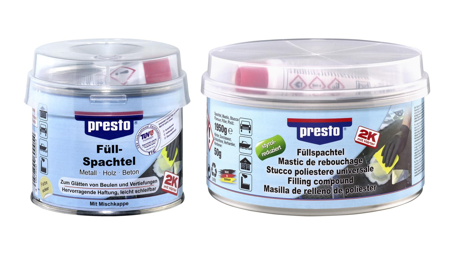 presto Füllspachtel styrolreduziert (250g oder 2000g)