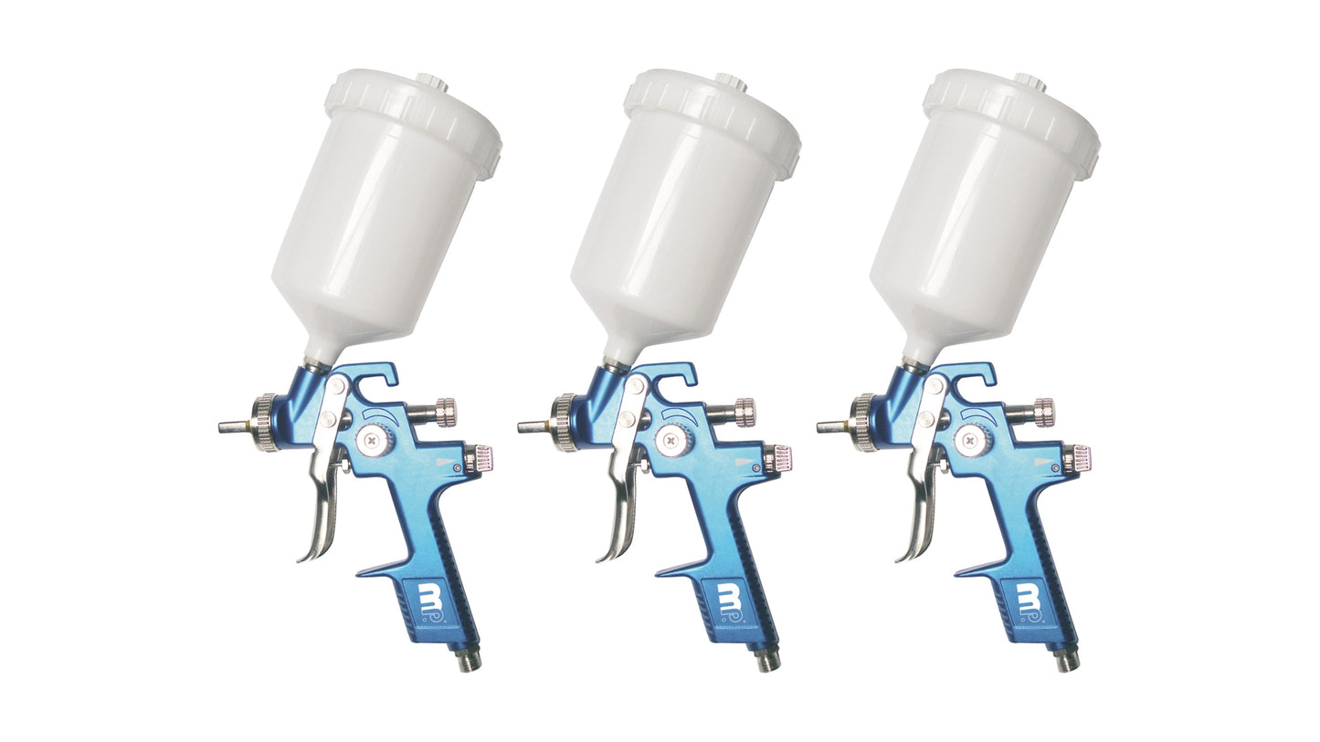 MP SprayGun Profi S Farbspritzpistole 1,3/1,6/1,8 mm Düse mit 0,6 l Kst-Fließbecher