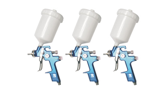 MP SprayGun Profi S Farbspritzpistole 1,3/1,6/1,8 mm Düse mit 0,6 l Kst-Fließbecher