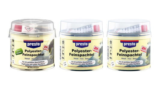 presto Polyester Feinspachtel styrolreduziert (250g, 500g, 1000g)